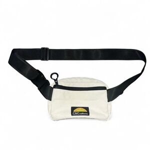 C&C California waist fanny pack belt bag white pockets adjustable strap